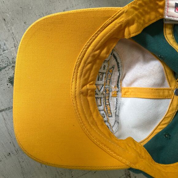 Vintage NFL Green Bay Packers color block embroidered football 90s Y2K hat - Picture 14 of 15